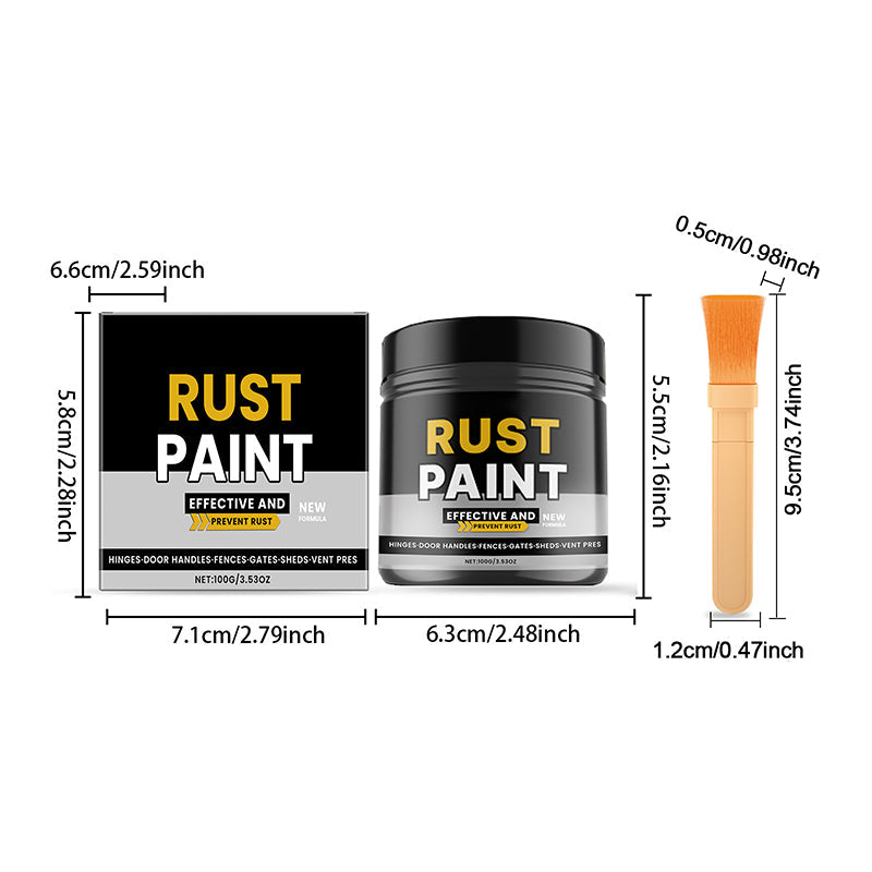 Gray Waterproof, UV-Resistant, Wear-Resistant Anti-Rust Paint with Brush