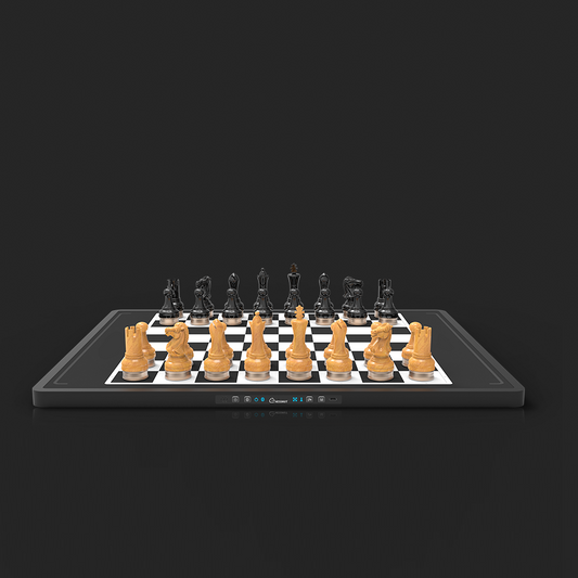 Advanced robotic chessboard with wooden chess pieces